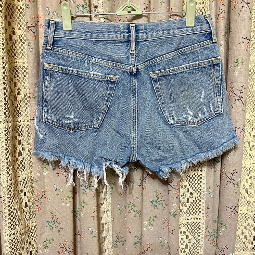 AGOLDE Parker Distressed High Rise Shorts 27 - Picture 5 of 5